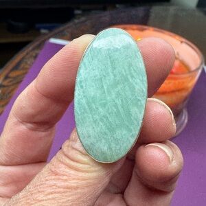 Amazonite 925 Silver Plated Handmade Ring US 5.5
